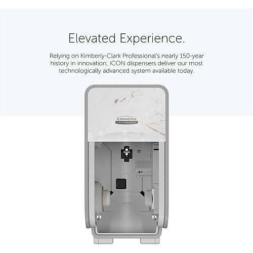 Kimberly-Clark Professional ICON Standard Roll Vertical Toilet Paper Dispenser Coreless - 2 x Roll - Cherry Blossom - Refillable, Key Lock - 1 Each (58731)