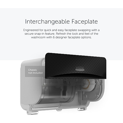 Kimberly-Clark Professional ICON Standard Roll Horizontal Toilet Paper Dispenser Faceplate 3.6" x 12" x 1.5" - 1 Each (58782)