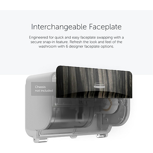 Kimberly-Clark Professional ICON Standard Roll Horizontal Toilet Paper Dispenser Faceplate 3.6" x 12" x 1.5" - 1 Each (58832)