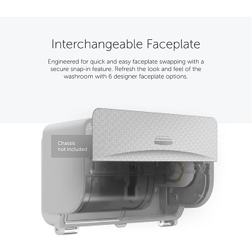Kimberly-Clark Professional ICON Standard Roll Horizontal Toilet Paper Dispenser Faceplate 3.6" x 12" x 1.5" - 1 Each (58762)