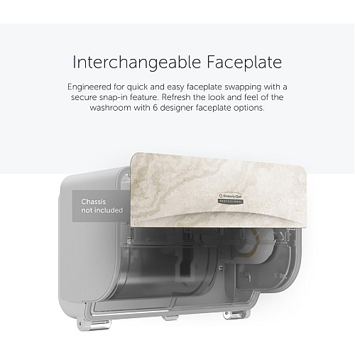 Kimberly-Clark Professional ICON Standard Roll Horizontal Toilet Paper Dispenser Faceplate 3.6" x 12" x 1.5" - 1 Each (58792)