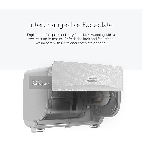 Kimberly-Clark Professional ICON Standard Roll Horizontal Toilet Paper Dispenser Faceplate 3.6" x 12" x 1.5" - 1 Each (58772)