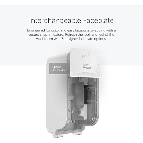 Kimberly-Clark Professional ICON Standard Roll Vertical Toilet Paper Dispenser Faceplate 4.3" x 6" x 1.5" - 1 Each (58821)