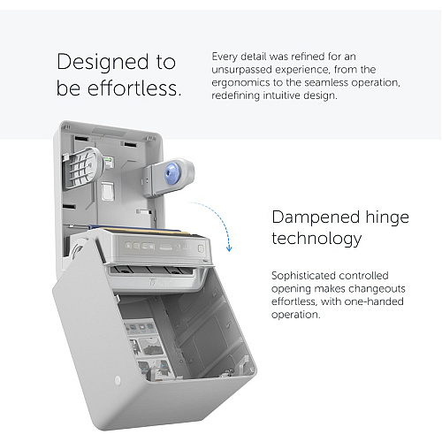 Kimberly-Clark Professional ICON Auto Roll Towel Dispenser Touchless Dispenser - 16.5" Height x 12.4" Width x 10.2" Depth - Warm Marble - Automatic, Hinged, Jam-free, Key Lock, Push Button, Long Lasting - 1 Each (58740)