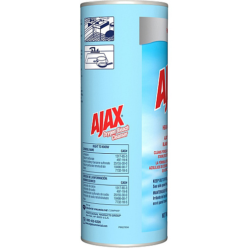 AJAX Oxygen Bleach Cleanser 21 oz (1.31 lb) - Pleasant Scent - Heavy Duty - Blue - 24 / Carton (214278CT)