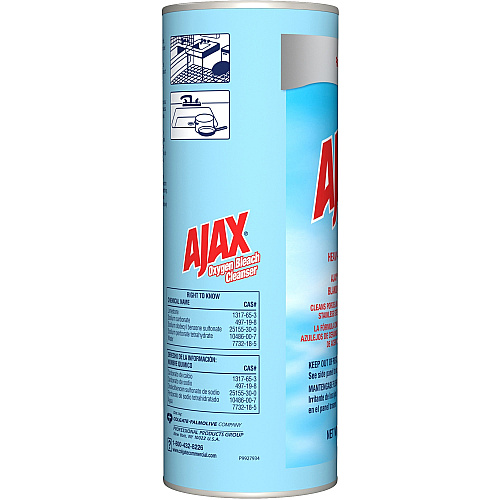 AJAX Oxygen Bleach Cleanser 21 oz (1.31 lb) - Pleasant Scent - Heavy Duty - Blue - 24 / Carton (214278CT)