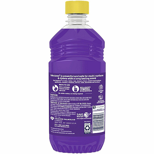 Fabuloso&reg; Lavender Pourable 16.9 oz., 24 Bottles 16.9 fl oz (0.5 quart) - Lavender Scent - Residue-free, pH Neutral, Rinse-free, Long Lasting - Lavender - 24 / Carton (153105)