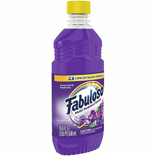 Fabuloso&reg; Lavender Pourable 16.9 oz., 24 Bottles 16.9 fl oz (0.5 quart) - Lavender Scent - Residue-free, pH Neutral, Rinse-free, Long Lasting - Lavender - 24 / Carton (153105)