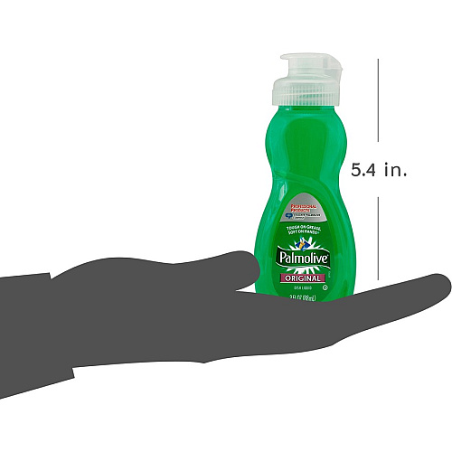 Palmolive Original Dish Liquid 3 fl oz (0.1 quart) - Original Scent - Phosphate-free, pH Balanced - Green - 72 / Carton (201417)