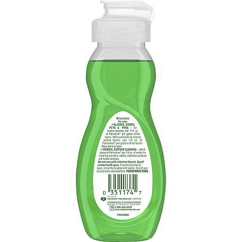 Palmolive Original Dish Liquid 3 fl oz (0.1 quart) - Original Scent - Phosphate-free, pH Balanced - Green - 72 / Carton (201417)