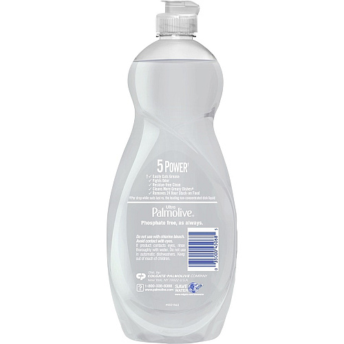 Palmolive Pure/Clear Ultra Dish Soap 32.5 fl oz (1 quart) - Hypoallergenic, Fragrance-free, Dye-free, Phosphate-free, Paraben-free, Biodegradable, Eco-friendly - Clear - 1 Each (US04272A)