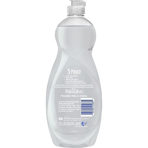 Palmolive Pure/Clear Ultra Dish Soap 32.5 fl oz (1 quart) - Hypoallergenic, Fragrance-free, Dye-free, Phosphate-free, Paraben-free, Biodegradable, Eco-friendly - Clear - 1 Each (US04272A)