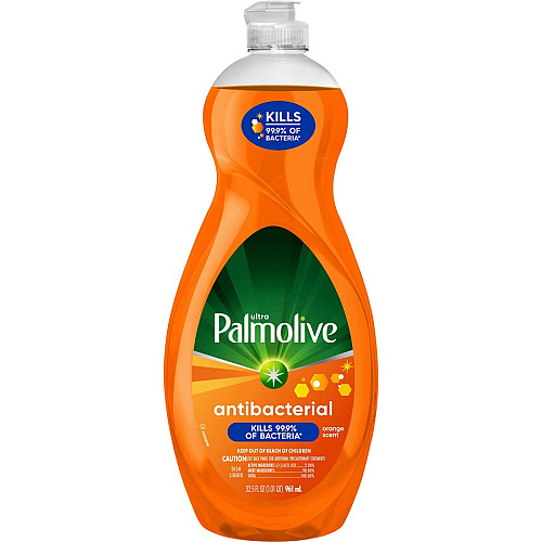 Palmolive&reg; Antibacterial Ult Dish Soap, Liquid, 35.2-oz. Or, 9/CT Concentrate - 35.2 fl oz (1.1 quart) - pH Balanced, Residue-free, Non-abrasive, Antibacterial - Orange - 9 / Carton (US04274ACT)