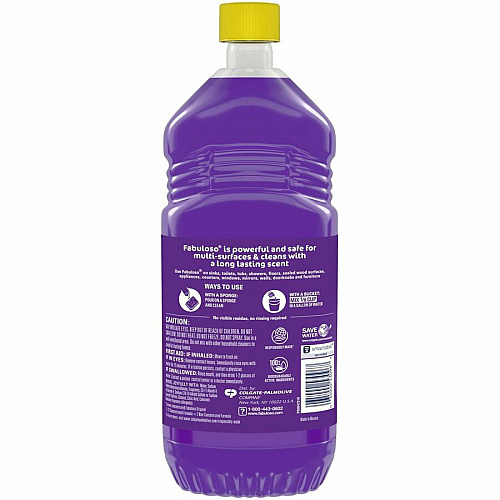 Fabuloso&reg; All-Purpose Cleaner, Lavender Scent, 33.8 oz., 12 Bottles 33.8 fl oz (1.1 quart) - Lavender Scent - Rinse-free, Residue-free, Long Lasting - Lavender - 12 / Carton (153096CT)