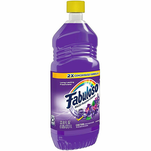 Fabuloso&reg; All-Purpose Cleaner, Lavender Scent, 33.8 oz., 12 Bottles 33.8 fl oz (1.1 quart) - Lavender Scent - Rinse-free, Residue-free, Long Lasting - Lavender - 12 / Carton (153096CT)