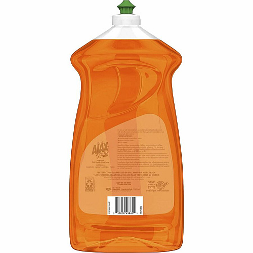 AJAX Triple Action Dish Soap 52 fl oz (1.6 quart) - Orange Scent - Pleasant Scent, Phosphate-free, Kosher-free - Orange - 6 / Carton (149860CT)