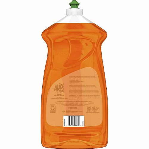 AJAX Triple Action Dish Soap 52 fl oz (1.6 quart) - Orange Scent - Pleasant Scent, Phosphate-free, Kosher-free - Orange - 6 / Carton (149860CT)