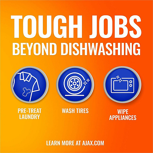 AJAX Triple Action Dish Soap 52 fl oz (1.6 quart) - Orange Scent - Pleasant Scent, Phosphate-free, Kosher-free - Orange - 1 Each (149860)