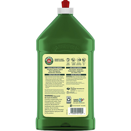 Murphy Squirt/Mop Floor Cleaner Ready-To-Use - 32 fl oz (1 quart) - 1 Each - Phosphate-free, Ammonia-free, Bleach-free - Tan (101151)