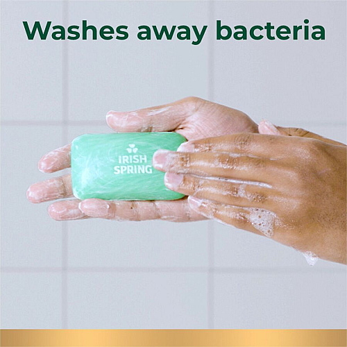 Irish Spring Deodorant Bar Soap with Flaxseed Oil Original Clean Scent - 3.75 oz - Bacteria Remover - Skin, Hand - Green - Paraben-free, Phthalate-free, Gluten-free, Recyclable - 3 / Pack (114177)