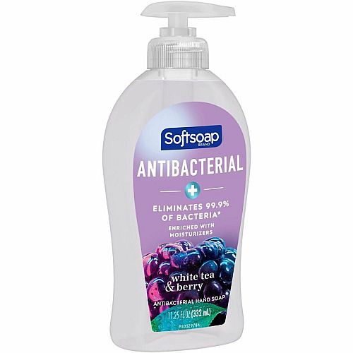 Softsoap Antibacterial White Tea Hand Soap White Tea & Berry Scent - 11.25 fl oz - Pump Bottle Dispenser - Bacteria Remover, Dirt Remover - Hand, Skin, Kitchen, Bathroom - Moisturizing - Antibacterial - Refillable, Paraben-free, Phthalate-free, (US03574A)