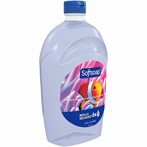 Softsoap Aquarium Design Liquid Hand Soap Fresh Scent Scent - 1.56 quart - Bacteria Remover, Dirt Remover, Soil Remover - Hand, Skin - Moisturizing - Clear - Rich Lather, Recyclable, Paraben-free, Phthalate-free, pH Balanced, Biodegradable, Ref (US05262A)