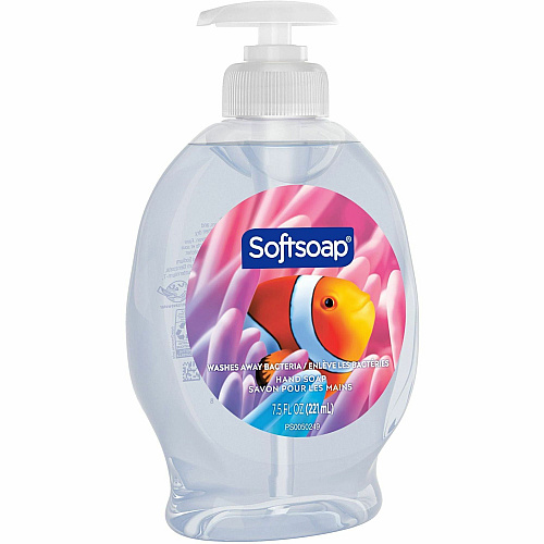 Softsoap Aquarium Hand Soap Fresh Scent Scent - 7.50 fl oz - Soil Remover, Bacteria Remover, Dirt Remover, Kill Germs - Hand, Skin - Moisturizing - Antibacterial - Clear - Rich Lather, Recyclable, Paraben-free, Phthalate-free, pH Balanced, Biod (US04966A)
