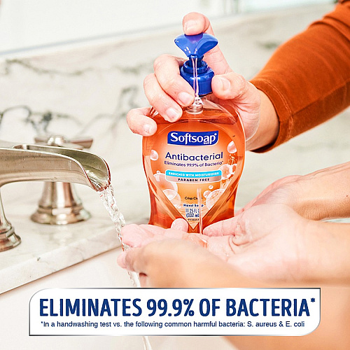 Softsoap Antibacterial Hand Soap Crisp Clean Scent - 1.56 quart - Bacteria Remover - Hand, Skin, Kitchen, Bathroom - Moisturizing - Antibacterial - Orange - Refillable, Recyclable, Paraben-free, Phthalate-free, pH Balanced, Biodegradable - 1 Ea (US05261A)