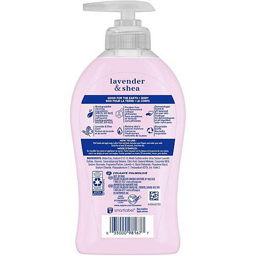 Softsoap Lavender Hand Soap Lavender & Shea Butter Scent - 11.25 fl oz - Pump Bottle Dispenser - Bacteria Remover, Dirt Remover - Hand, Skin - Moisturizing - Purple - Refillable, Recyclable, Paraben-free, Phthalate-free, Biodegradable - 1 Each (US07058A)