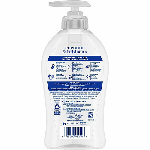 Softsoap Coconut Hand Soap Coconut & Hibiscus Scent - 11.25 fl oz - Pump Bottle Dispenser - Bacteria Remover, Dirt Remover - Hand, Skin - Moisturizing - Refillable, Recyclable, Paraben-free, Phthalate-free, Biodegradable - 1 Each (US07157A)