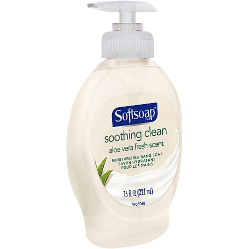 Softsoap Soothing Liquid Hand Soap Pump Aloe Vera Scent - 7.50 fl oz - Pump Bottle Dispenser - Bacteria Remover, Dirt Remover - Hand, Skin - Moisturizing - Pearl - Rich Lather, Recyclable, Paraben-free, Phthalate-free, pH Balanced, Biodegrada (US04968ACT)
