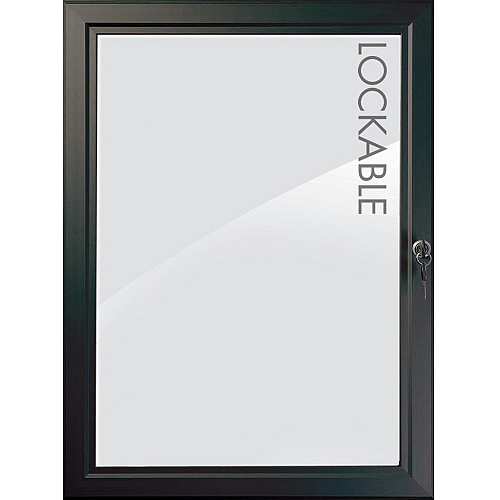Seco Locking Poster Case 11" x 14" Frame Size - Rectangle - Portrait, Landscape - Black - Weather Proof, Shatter Proof, Lockable, Rust Proof, Water Proof - Aluminum, Plastic, Polycarbonate - Black - 1 Each (LCASE1114BLK)