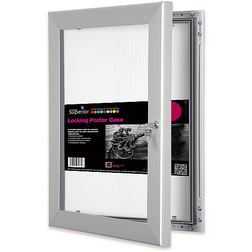 Seco Locking Poster Case 11" x 14" Frame Size - Rectangle - Portrait, Landscape - Anodized - Weather Proof, Shatter Proof, Lockable, Rust Proof, Water Proof - Aluminum, Plastic, Polycarbonate - Silver - 1 Each (LCASE1114)
