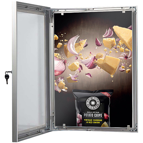 Seco Locking Poster Case 11" x 17" Frame Size - Rectangle - Portrait, Landscape - Anodized - Weather Proof, Shatter Proof, Lockable, Rust Proof, Water Proof - Aluminum, Plastic, Polycarbonate - Silver - 1 Each (LCASE1117)