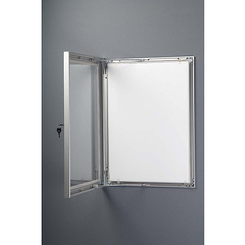 Seco Locking Poster Case 18" x 24" Frame Size - Rectangle - Portrait, Landscape - Anodized - Weather Proof, Shatter Proof, Lockable, Rust Proof, Water Proof - Aluminum, Plastic, Polycarbonate - Silver - 1 Each (LCASE1824SV)
