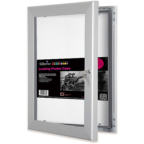 Seco Locking Poster Case 40" x 60" Frame Size - Rectangle - Portrait, Landscape - Anodized - Weather Proof, Shatter Proof, Lockable, Rust Proof, Water Proof - Aluminum, Plastic, Polycarbonate - Silver - 1 Each (LCASE4060)