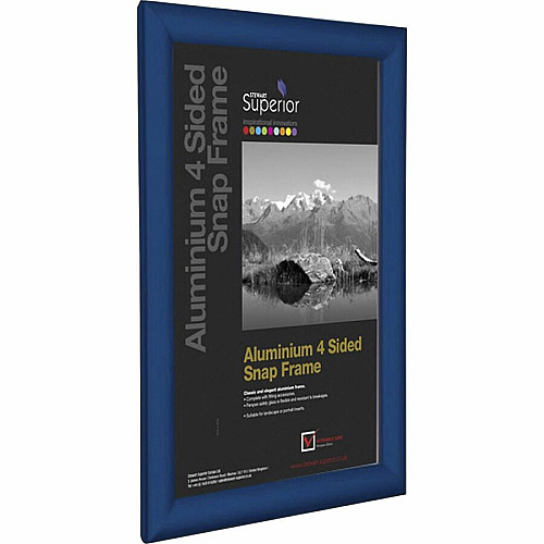 Seco Mitred Snap Frame 8.50" x 11" Frame Size - Rectangle - Durable - Aluminum - Blue - 1 Each (SN8511BLUE)
