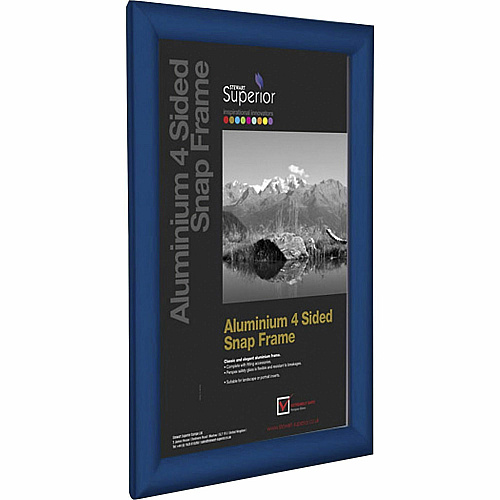 Seco Mitred Snap Frame 8.50" x 11" Frame Size - Rectangle - Durable - Aluminum - Blue - 1 Each (SN8511BLUE)