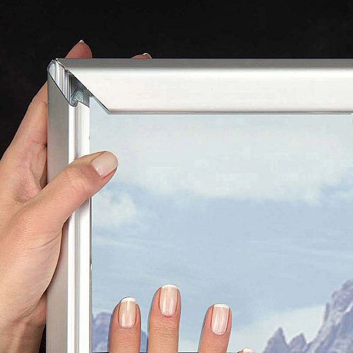 Seco Classic Snap Frame 36" x 48" Frame Size - Rectangle - Black - Aluminum - Silver - 1 Each (SN3648NEW)