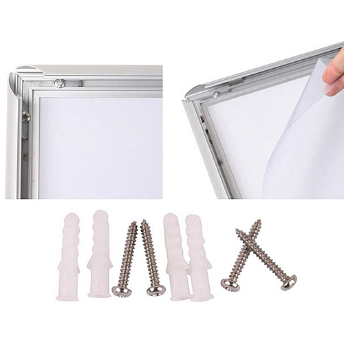 Seco Classic Snap Frame 36" x 48" Frame Size - Rectangle - Black - Aluminum - Silver - 1 Each (SN3648NEW)