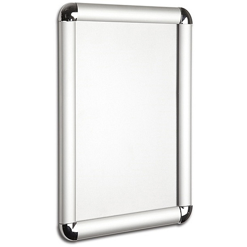Seco Classic Snap Frame 24" x 36" Frame Size - Rectangle - Black - Dual-sided, Durable - Aluminum - Silver - 1 Each (SN2436ROUND)