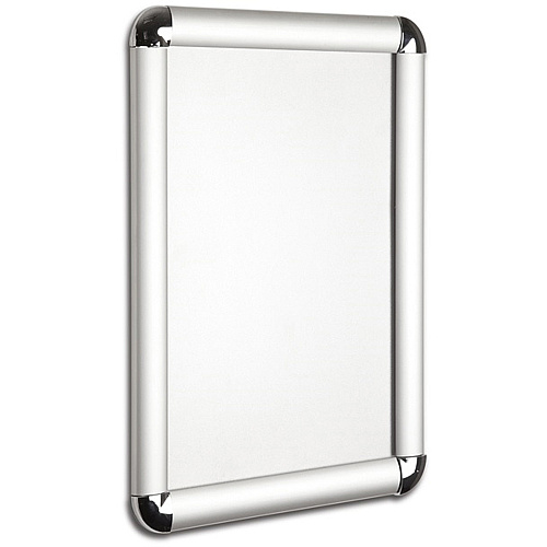 Seco Classic Snap Frame 24" x 36" Frame Size - Rectangle - Black - Dual-sided, Durable - Aluminum - Silver - 1 Each (SN2436ROUND)