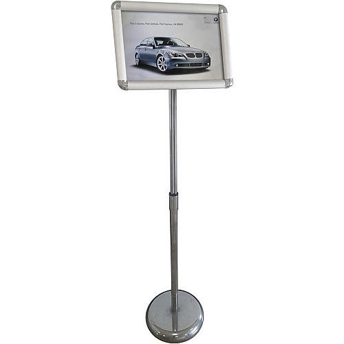 Seco Height-adjustable Menuboard 17" Width x 11" Height - Rectangular Shape - Adjustable Height - Chrome - 1 Each (DMBCHR1117)