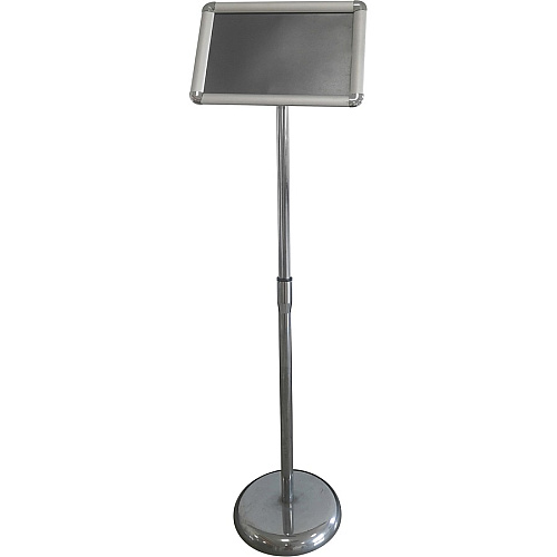 Seco Height-adjustable Menuboard 17" Width x 11" Height - Rectangular Shape - Adjustable Height - Chrome - 1 Each (DMBCHR1117)