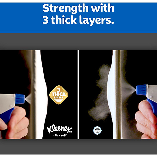 Kleenex Ultra Soft Tissues 3 Ply - WhiteBox - 65/Box - 27 / Carton (54277CT)