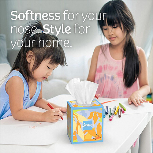 Kleenex&reg; Soothing Lotion Tissues, 3-Ply, 60 Sheet Box, 27 Boxes 3 Ply - WhiteBox - 60/Box - 27 / Carton (54271CT)