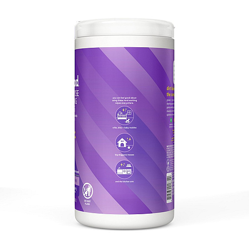 Method All-purpose Cleaning Wipes French Lavender Scent - Pleasant Scent - Purple - 70/Tub - 1 Each (338520)