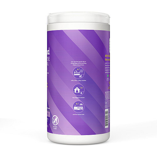 Method All-purpose Cleaning Wipes French Lavender Scent - Pleasant Scent - Purple - 70/Tub - 1 Each (338520)