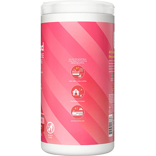 Method All-purpose Cleaning Wipes Pink Grapefruit Scent - Pleasant Scent - Pink - 70/Tub - 1 Each (338527)