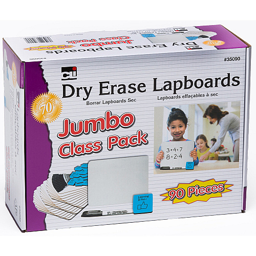CLI Lapboard Classpack 12" (1 ft) Width x 9" (0.8 ft) Height - White Masonite Surface - Lap - 30 / Set (35090)